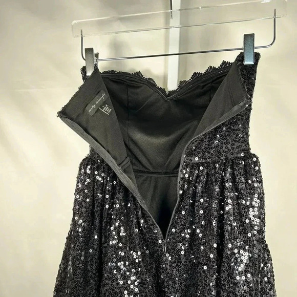 City Triangle Sequin Party Dress Size 1 Small Pearl Rhinestone New Year’s Formal - Picture 11 of 11